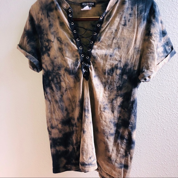 FashIon Nova Tied Up Shirt - Picture 2 of 4